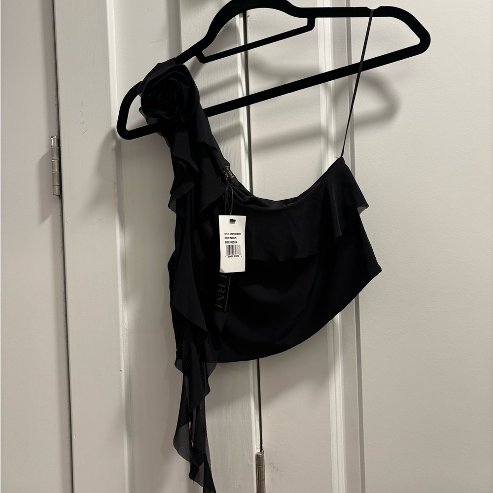 NWT AFRM One Shoulder Rose Cropped Tank Size Medium